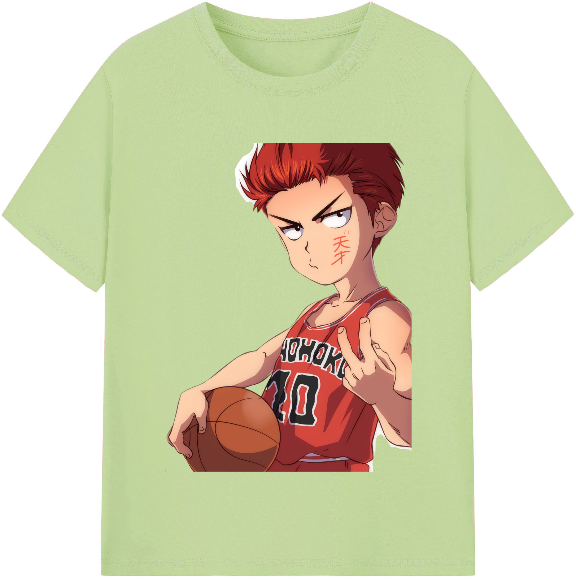 SLAM DUNK／スラムダンク 綿100％半袖Tシャツ（フロントプリント）